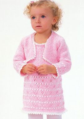 baby dress knitting patterns free