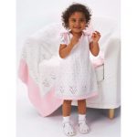 Patons Tulip Lace Dress with Blanket