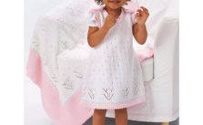 Patons Tulip Lace Dress with Blanket