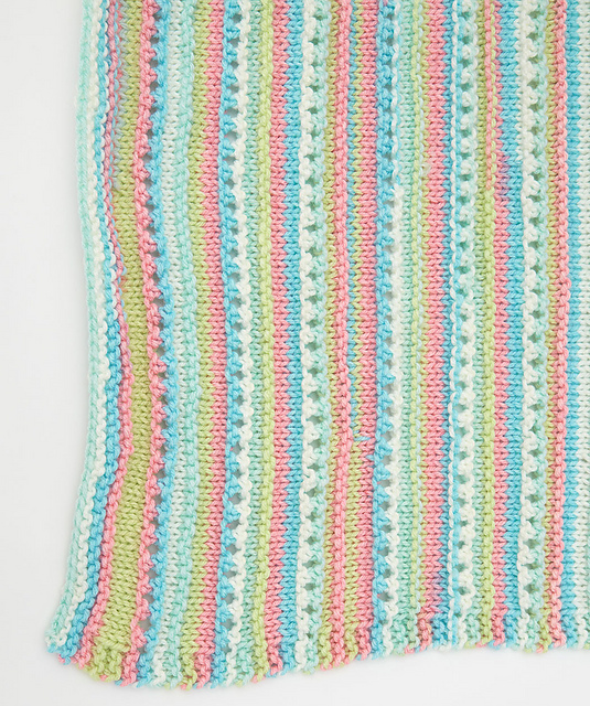Self-Striping Baby Blanket Free Knitting Pattern