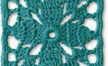 Teal Lace Granny Square Crochet Pattern
