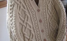 Whitney Double-X Hooded Cardigan Free Aran Knitting Pattern