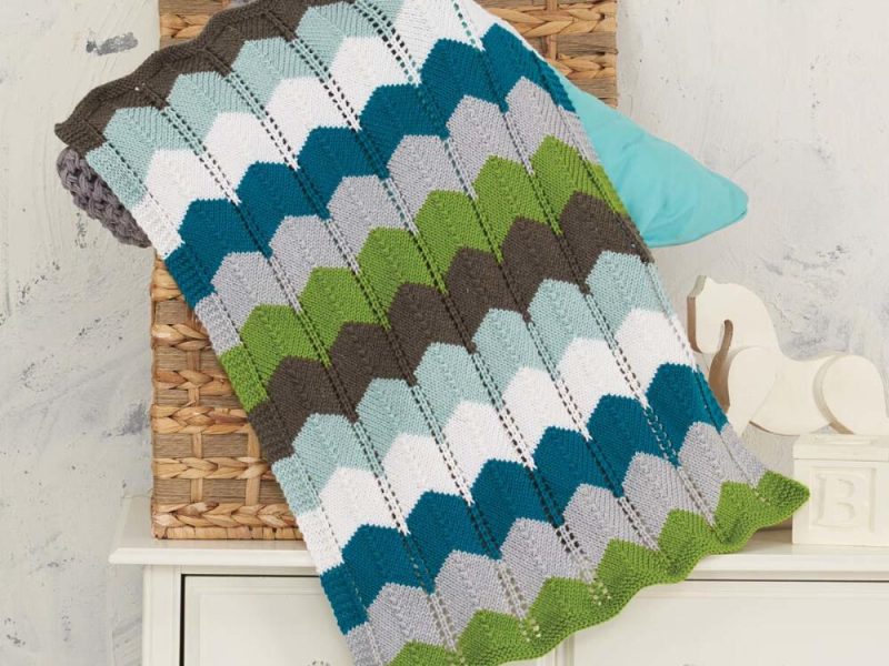 Willow Yarns Clear Skies Baby Blanket
