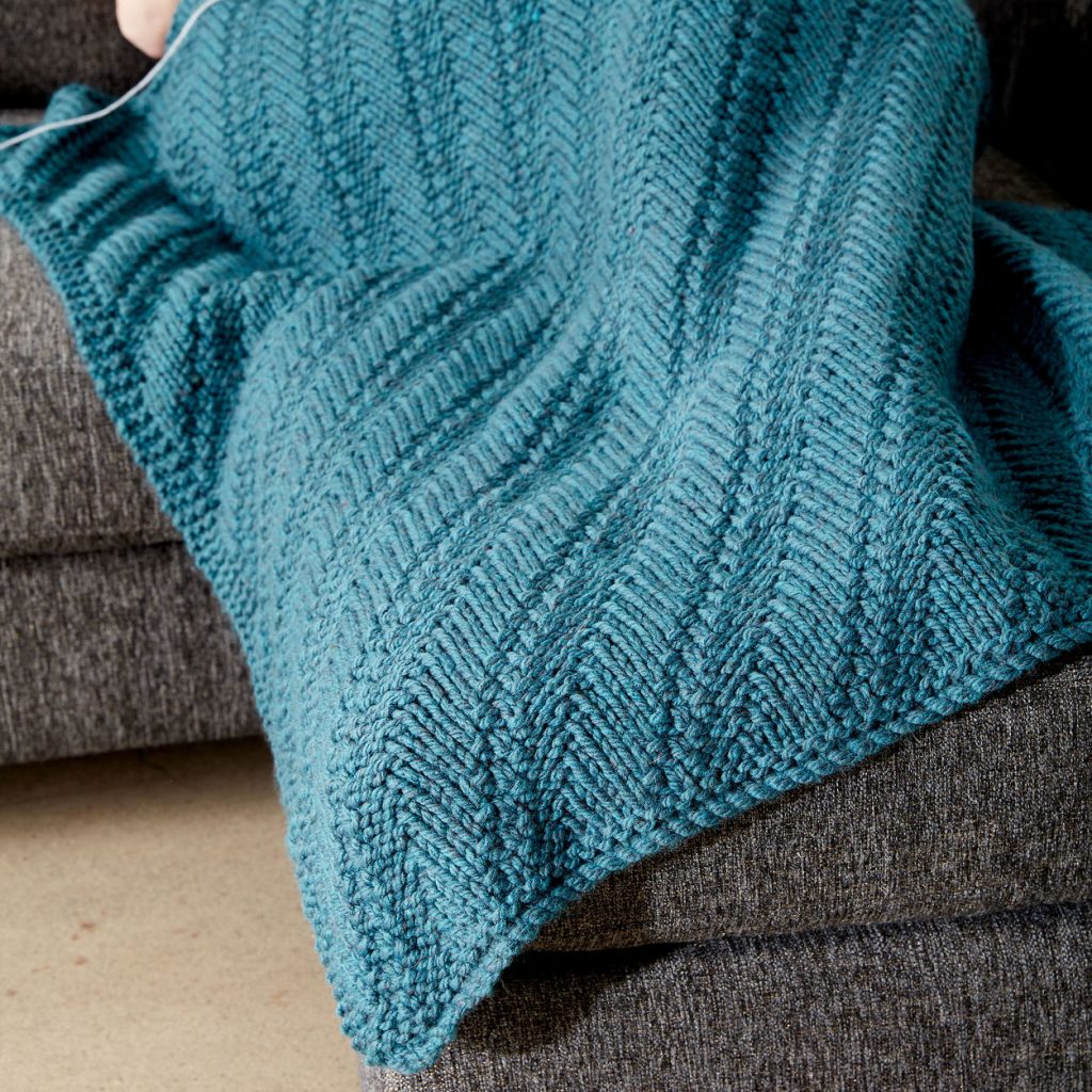 blanket reversible free knitting pattern