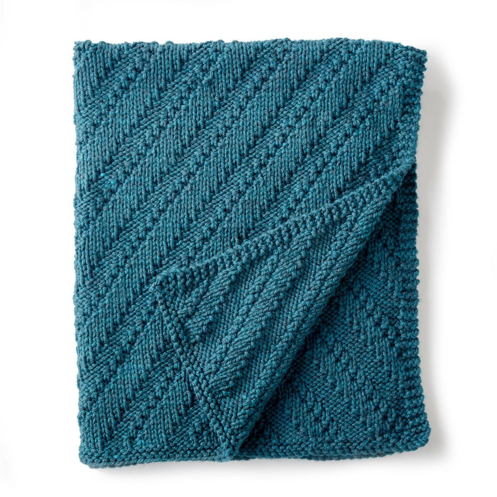blanket reversible free knitting pattern