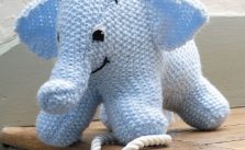 Baby Blue Elephant Free Knitting Pattern