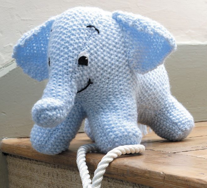 Baby Blue Elephant Free Knitting Pattern