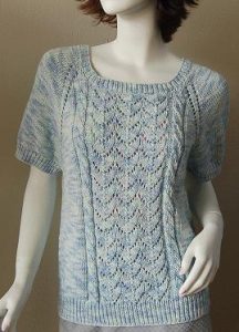 Bamboozle Raglan Short Sleeve Lace Top Free Knitting Pattern