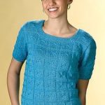 Caribbean Blue Summer Knit Top Free Knitting Pattern