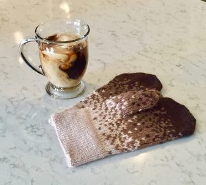 Coffee and Cream Mittens Free Knitting Pattern. Knit your own color work mitts