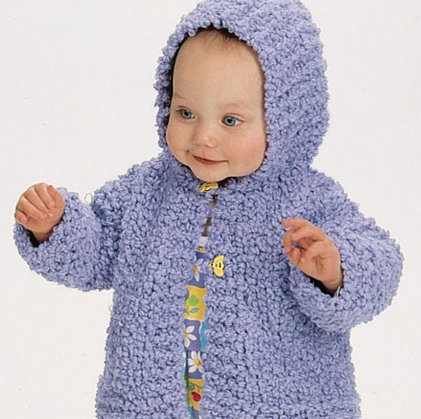 Comfy Hooded Jacket for Baby Free Knitting Pattern