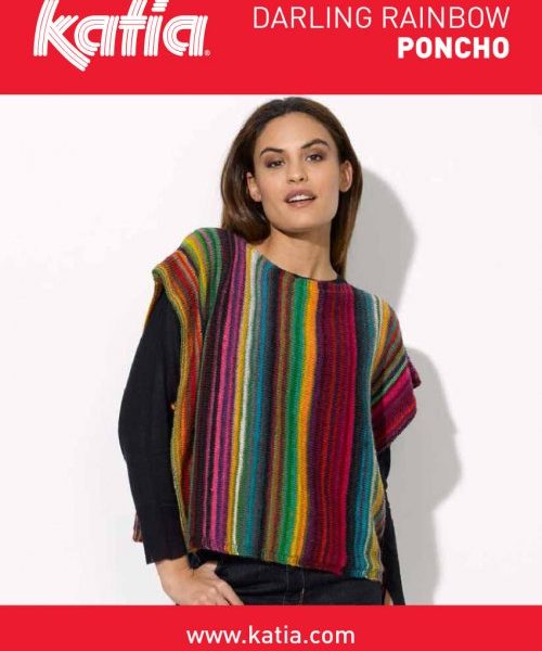 Darling Rainbow – Poncho Free Knit Pattern Download