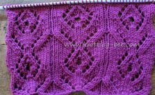 Diamond Flower Free Lace Knitting Stitch