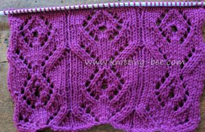 Diamond Flower Free Lace Knitting Stitch