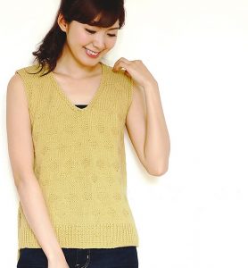 Dot Pattern Vest Free Knitting Pattern Diagrams