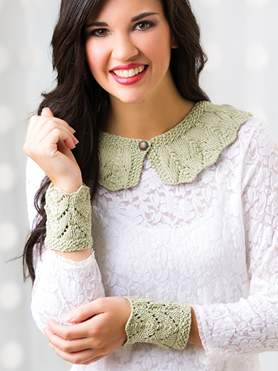 Easy lace collar and cuffs knitting pattern