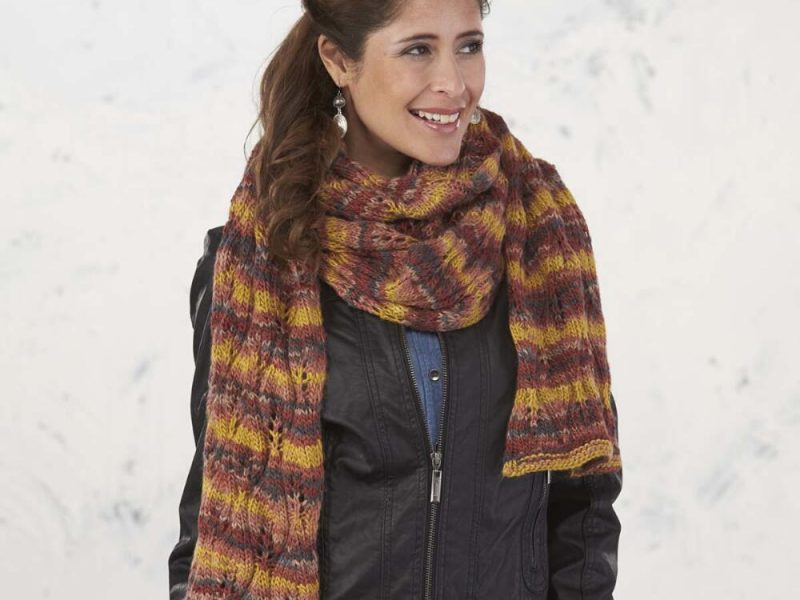 Flurry of Leaves Scarf Free Download Knitting Pattern