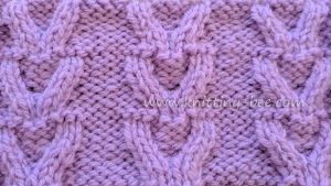 Free Cable Knitting Stitch - Horseshoe Stitch by www.knitting-bee.com