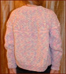 Girl's Cardigan Free Knitting Pattern with Pretty Yoke. Free children's knitting pattern download