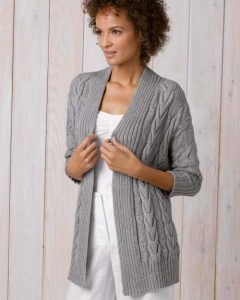 Free Long Cardigan Knitting Patterns with cables