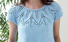 Leaf Top Lace Free Knitting Pattern