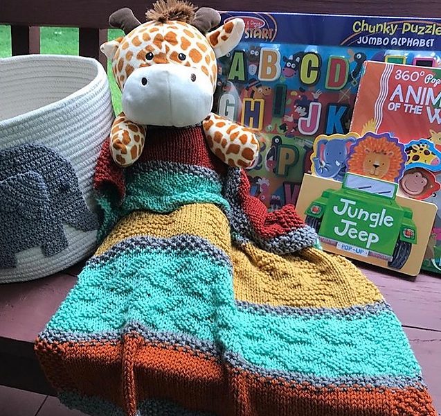 Lionhearted Baby Blanket Free Knitting Pattern
