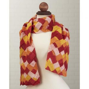 Oahu Scarf Free Download - Entrelac Scarf Free Knitting Pattern. scarf knit pattern, entrelac technique