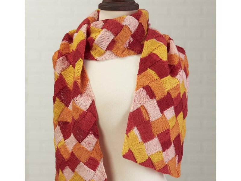 Oahu Scarf Free Download – Entrelac Scarf Free Knitting Pattern