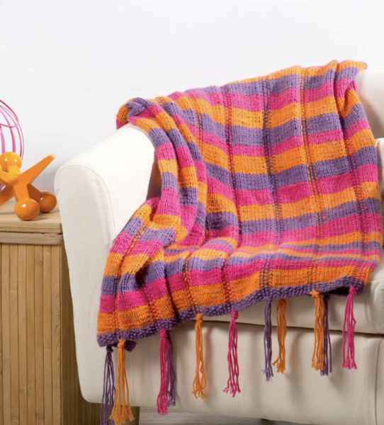 Plaid Baby Blanket Free Knitting Pattern Download