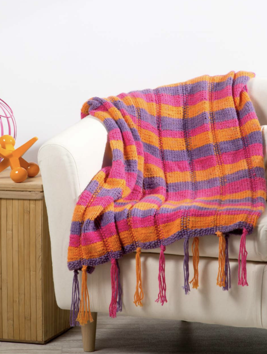 Plaid Baby Blanket Free Knitting Pattern Download. Easy baby blanket knit pattern, striped baby blanket.