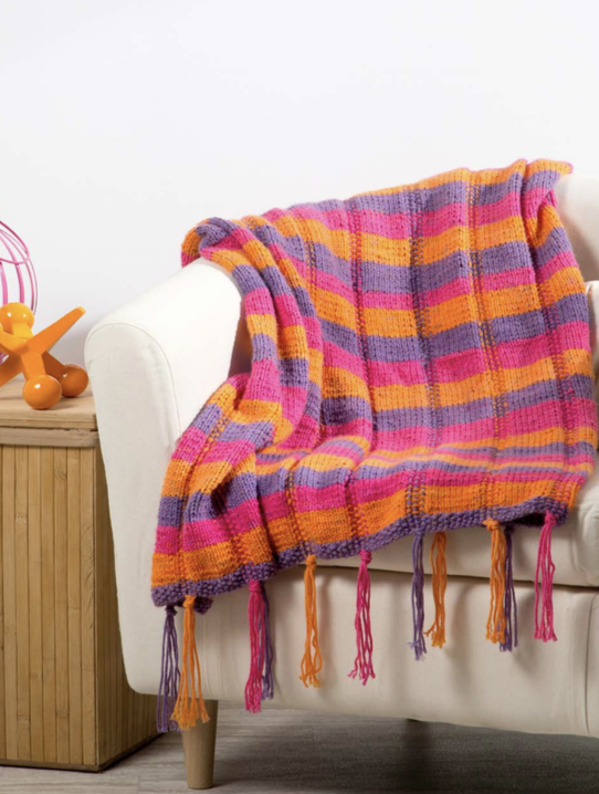 Free Free Striped Baby Blanket Knitting Pattern Patterns