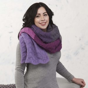 Purple Haze Super Scarf Free Download Knitting Pattern. Free ripple stitch scarf knit pattern . Ripple scarf knitting pattern. Ombre scarf.