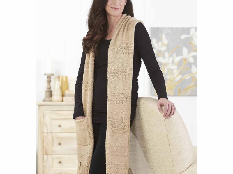 Sandy Banks Pocket Scarf Free Download Knit Pattern