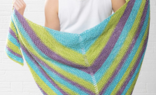 Simply Stripy Shawl Free and Easy Knitting Pattern Download