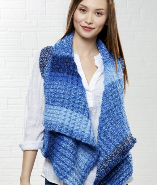 Sky Shades Vest Free Knitting Pattern Download