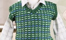 Slip Stitch Vest Free Knitting Pattern