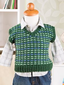 Slip Stitch Vest Free Knitting Pattern