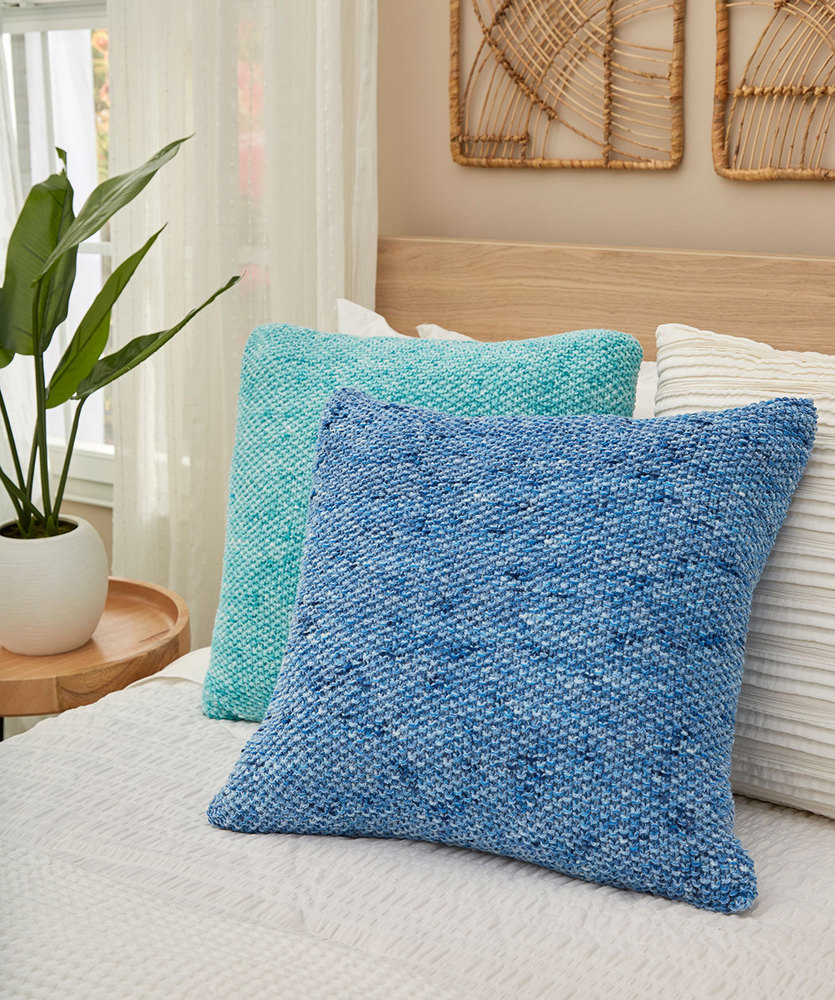 Textured Seed Stitch Pillows Free and Easy Knitting Pattern Download