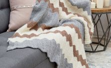 Bernat Chevron Panels Blanket Free Knitting Pattern
