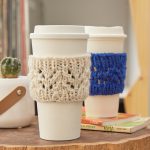 Lacy Knit Cup Cozy Free Pattern