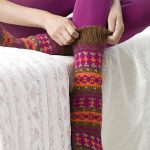 Adirondacks Slipper Socks Fairisle Free Knitting Pattern
