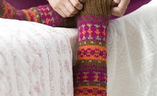 Adirondacks Slipper Socks Fairisle Free Knitting Pattern