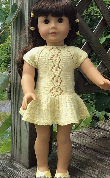 American Girl Doll Lace Cable Summer Dress