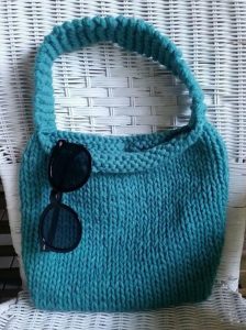 Beginner Knitted Bag Free Pattern