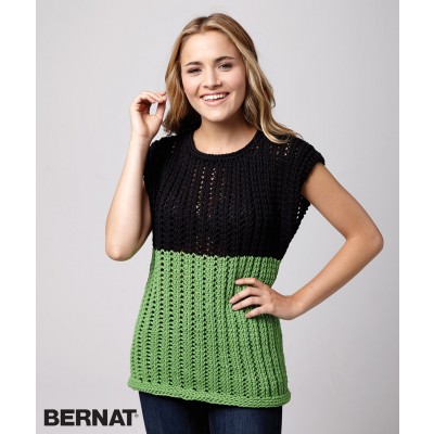 Bernat Fresh Mesh Top Free Women's Knitting Pattern