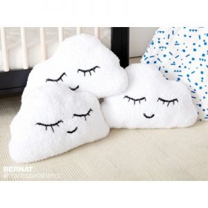 Bernat Head in the Clouds Knit Pillow Free Pattern