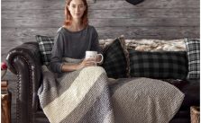 Bernat Hiberknit Knit Blanket Free Pattern