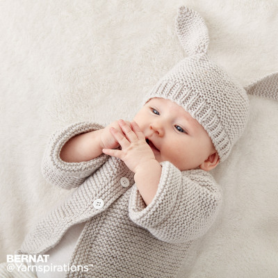 Bernat Knit Baby Jacket Set Free Pattern