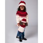 Bernat Nordic Duo Sweater and Hat for Girl and Doll Free Knitting Pattern