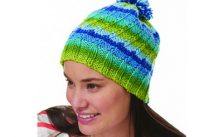 Bernat Spiral Hat Free Intermediate Knitting Pattern